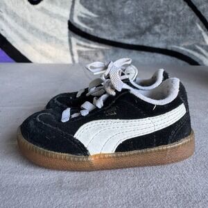 Size 5c - Puma Palermo Lace Up Toddler Boys Black Sneakers Casual Shoes 34266405